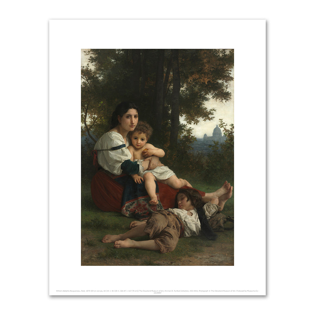 William-Adolphe Bouguereau, Rest, 1879, The Cleveland Museum of Art. Fine Art Prints in various sizes by 1000Artists.com