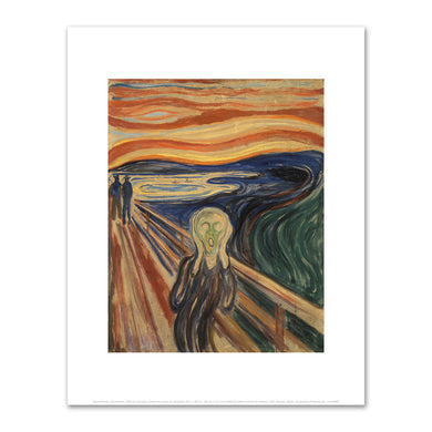 Edvard Munch, The Scream, 1893, National Gallery and Munch Museum, Oslo, Norway. Fine Art Prints in various sizes by 1000Artists.com