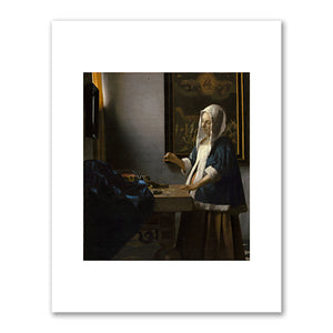 Johannes Vermeer, Woman Holding a Balance, c. 1664, National Gallery of Art, Washington DC. Fine Art Prints in various sizes by 1000Artists.com