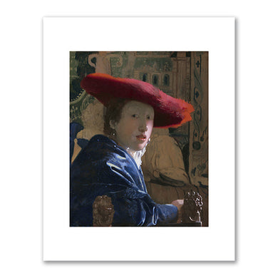 Johannes Vermeer, Girl with the Red Hat, c. 1665/1666, National Gallery of Art, Washington DC. Fine Art Prints in various sizes by 1000Artists.com