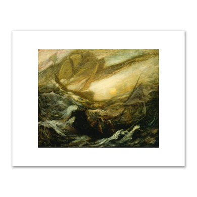 Albert Pinkham Ryder, Flying Dutchman, completed by 1887, Smithsonian American Art Museum. Fine Art Prints in various sizes by 1000Artists.com