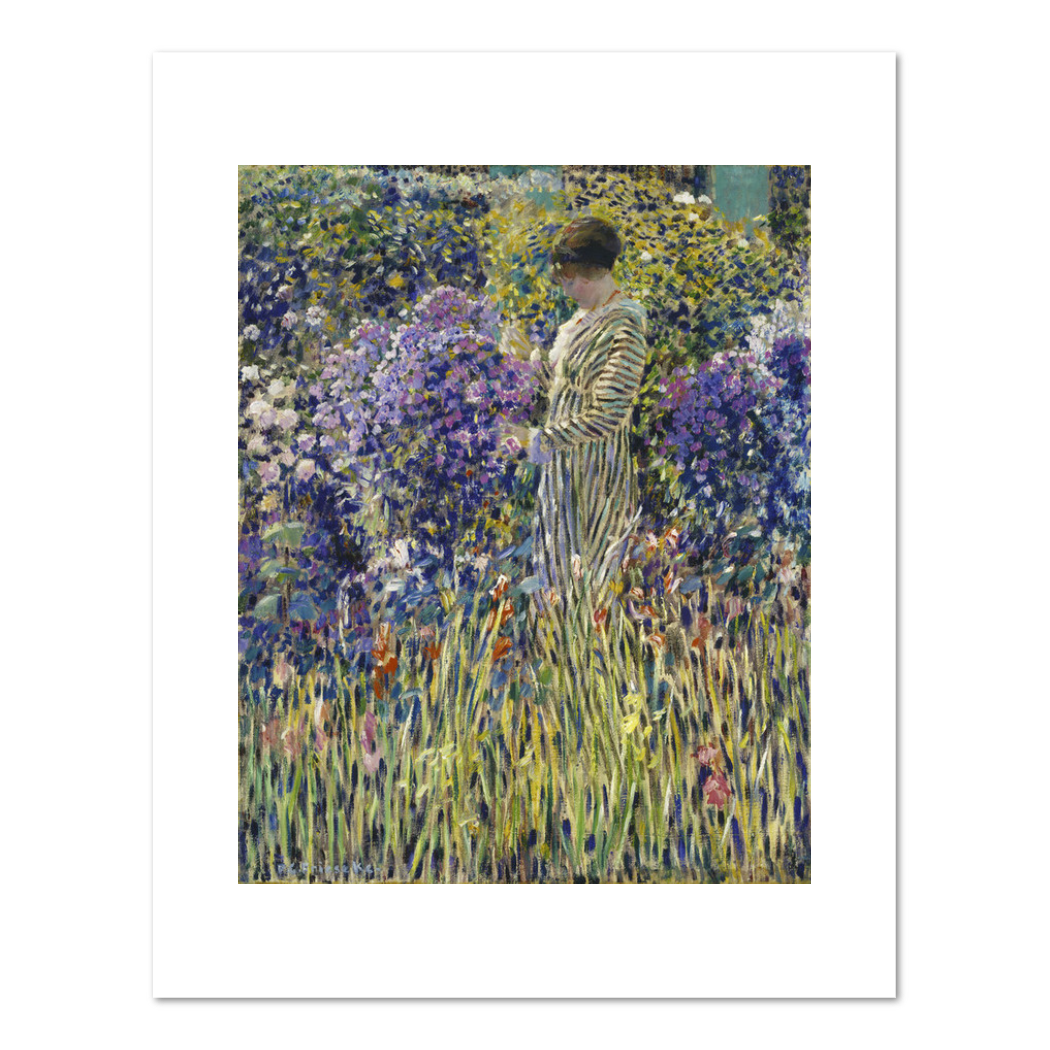 Frederick Frieseke, Lady in a Garden, c. 1912, Fine Art Prints in various sizes by 1000Artists.com