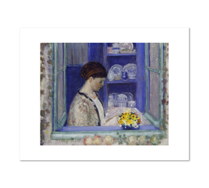 Frederick Carl Frieseke, Mrs. Frieseke at the Kitchen Window, 1912, Fine Art Prints in various sizes by 1000Artists.com