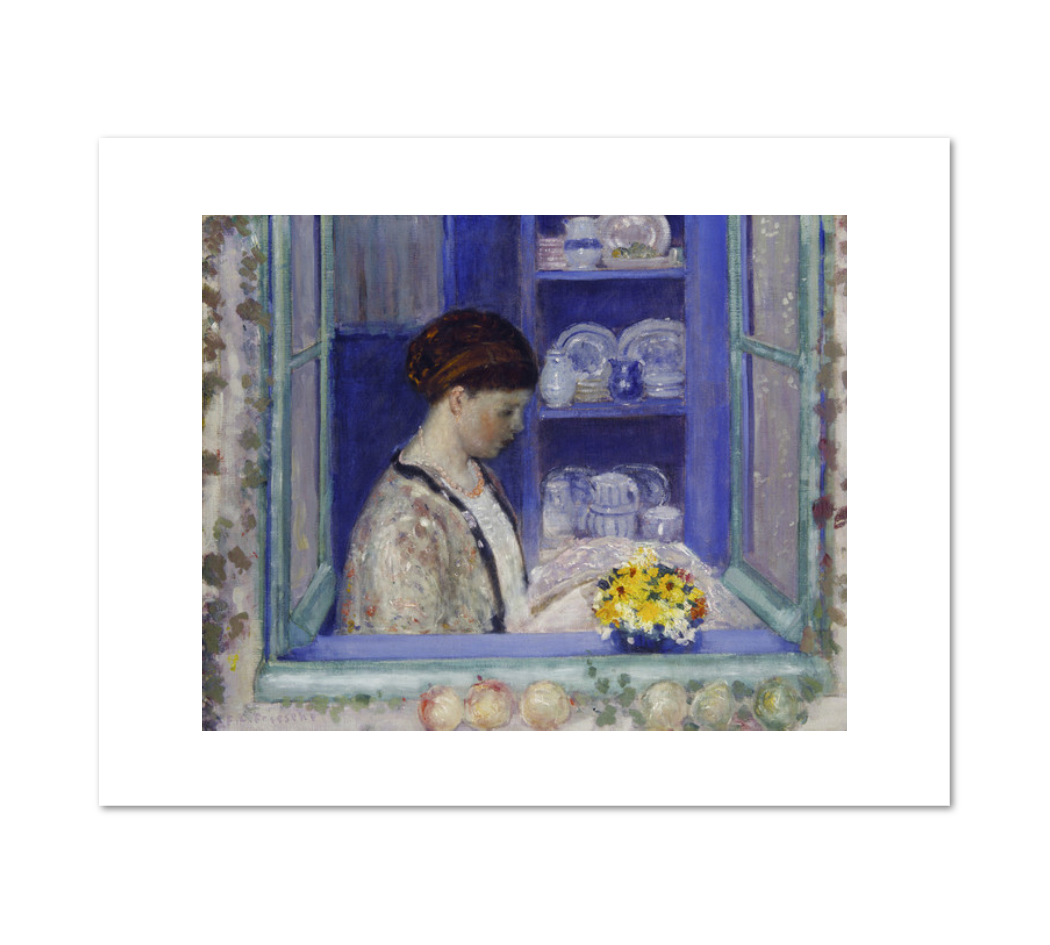 Frederick Carl Frieseke, Mrs. Frieseke at the Kitchen Window, 1912, Fine Art Prints in various sizes by 1000Artists.com