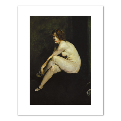 George Bellows, Nude Girl, Miss Leslie Hall, 1909, Fine Art Prints in various sizes by 1000Artists.com