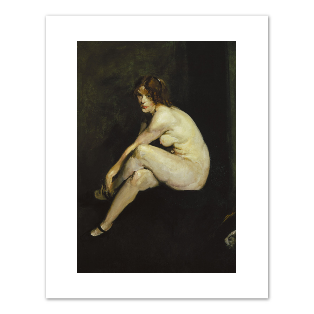 George Bellows, Nude Girl, Miss Leslie Hall, 1909, Fine Art Prints in various sizes by 1000Artists.com