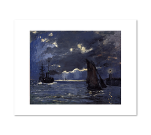 Claude Monet, A Seascape, Shipping by Moonlight, about 1864, Fine Art Prints in various sizes by 1000Artists.com