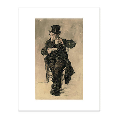 Vincent van Gogh, Orphan Man with a Top Hat Drinking a Cup of Coffee, November 1882, Private Collection. Photo © Christie's Images / Bridgeman Images. Fine Art Prints in various sizes by 1000Artists.com