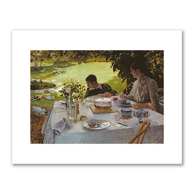 Giuseppe De Nittis, Breakfast in the Garden, 1883, Pinacoteca Giuseppe De Nittis, Barletta, Italy. Fine Art Prints in various sizes by 1000Artists.com