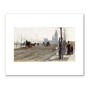 Giuseppe De Nittis, The Victoria Embankment, London, 1875, Private Collection. Photo © Christie's Images / Bridgeman Images. Fine Art Prints in various sizes by 1000Artists.com