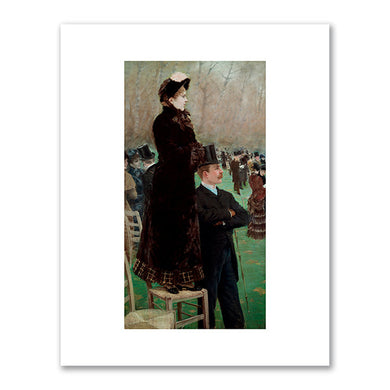 Giuseppe De Nittis, The Races at the Bois de Boulogne (left panel of triptych), 1881, Galleria Nazionale d' Arte Moderna, Rome. Photo © Luisa Ricciarini / Bridgeman Images. Fine Art Prints in various sizes by 1000Artists.com