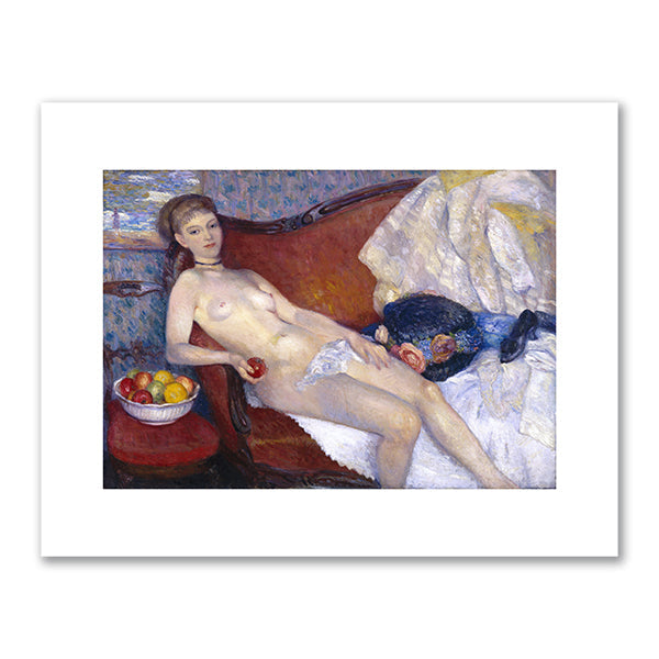 William Glackens, Girl with Apple, 1909-1910, Brooklyn Museum. Fine Art Prints in various sizes by 1000Artists.com