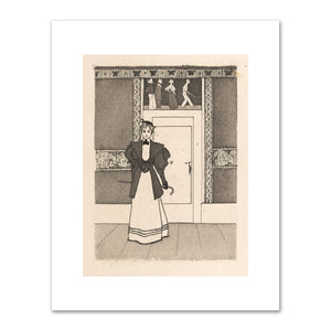 Eugen Kirchner, Interior with Young Woman in Walking Costume, 1898, The Cleveland Museum of Art. Fine Art Prints in various sizes by 1000Artists.com