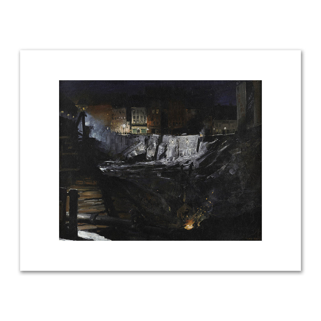 George Bellows, Excavation at Night, 1908, Crystal Bridges Museum of American Art, Bentonville, Arkansas. Fine Art Prints in various sizes by 1000Artists.com