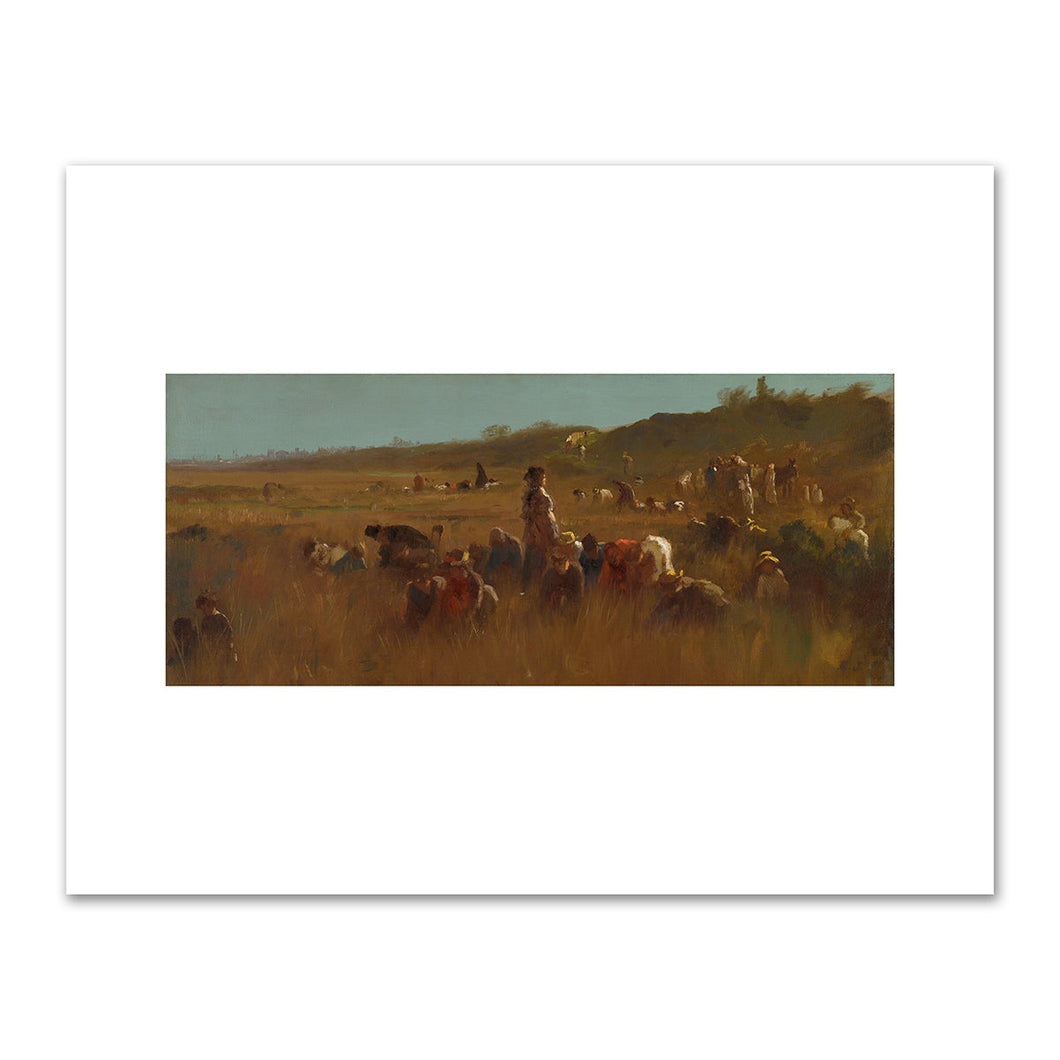 Eastman Johnson, Cranberry Pickers, Nantucket, ca. 1879, Crystal Bridges Museum of American Art, Bentonville, Arkansas. Fine Art Prints in various sizes by 1000Artists.com