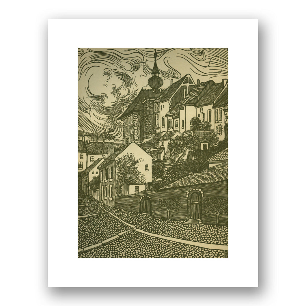 Jacob Gerard Veldheer, Ohne Titel (Kleinstadt) Untitled (Small Town), 1895, Courtesy of Denenberg Fine Arts. Fine Art Prints in various sizes by 1000Artists.com