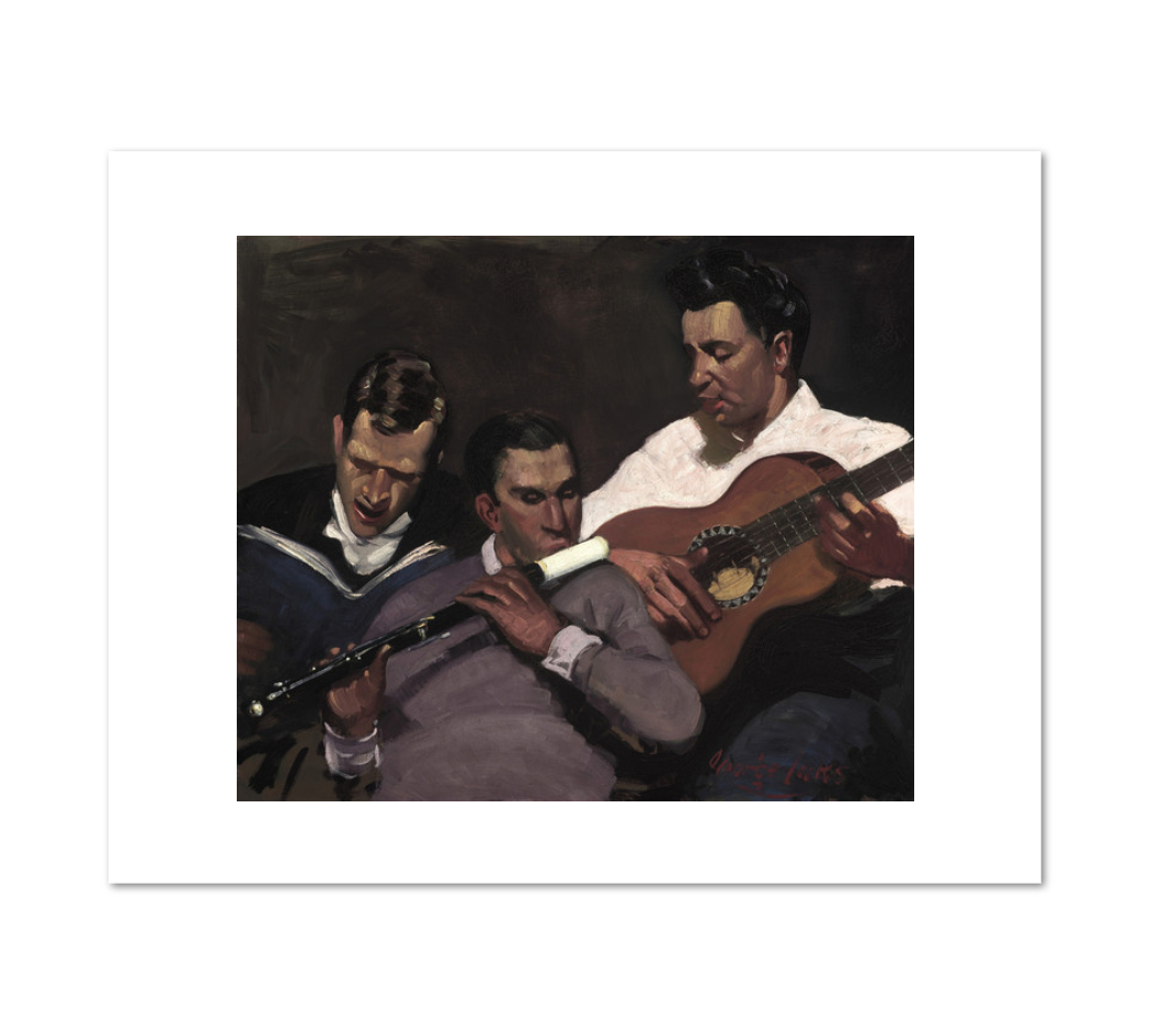 George Luks, Three Top Sergeants, Fine Art Prints in various sizes by 1000Artists.com