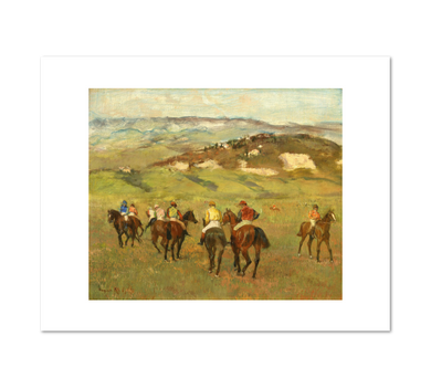 Edgar Degas, Jockeys on Horseback before Distant Hills, 1884, Fine Art Prints in various sizes from 1000Artists.com