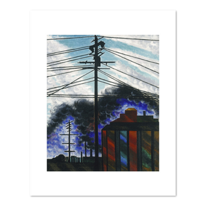 Joseph Stella, Telegraph Poles with Buildings, 1917, Art prints in various sizes by 2020ArtSolutions