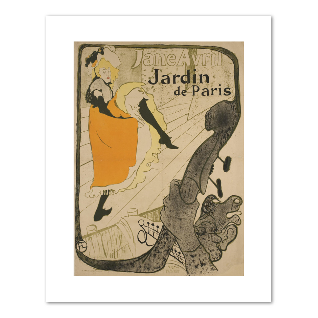 Henri de Toulouse-Lautrec (French, 1864-1901), Jane Avril, 1893, Fine Art Prints in various sizes by 1000Artists.com