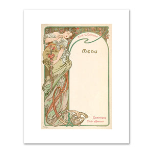 Alphonse Mucha (Czech, 1860-1939), Moët and Chandon/Menu, c. 1899, Collection of Richard H. Driehaus. Fine Art Prints in various sizes by 1000Artists.com