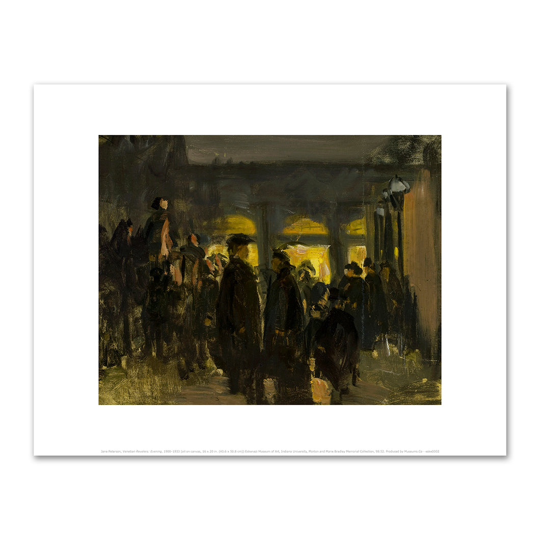 Jane Peterson, Venetian Revelers: Evening, 1900–1933, Art Prints in 4 sizes by 2020ArtSolutions