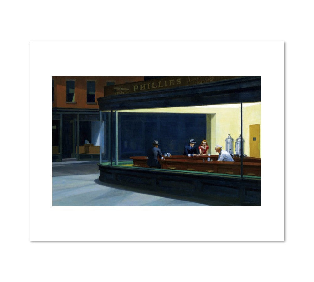 Edward Hopper, Nighthawks, 1942, Fine Art Print in 4 sizes by 2020ArtSolutions