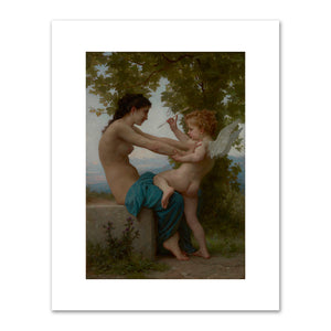 William-Adolphe Bouguereau, A Young Girl Defending Herself against Eros, Fine Art Prints in various sizes by 1000Artists.com