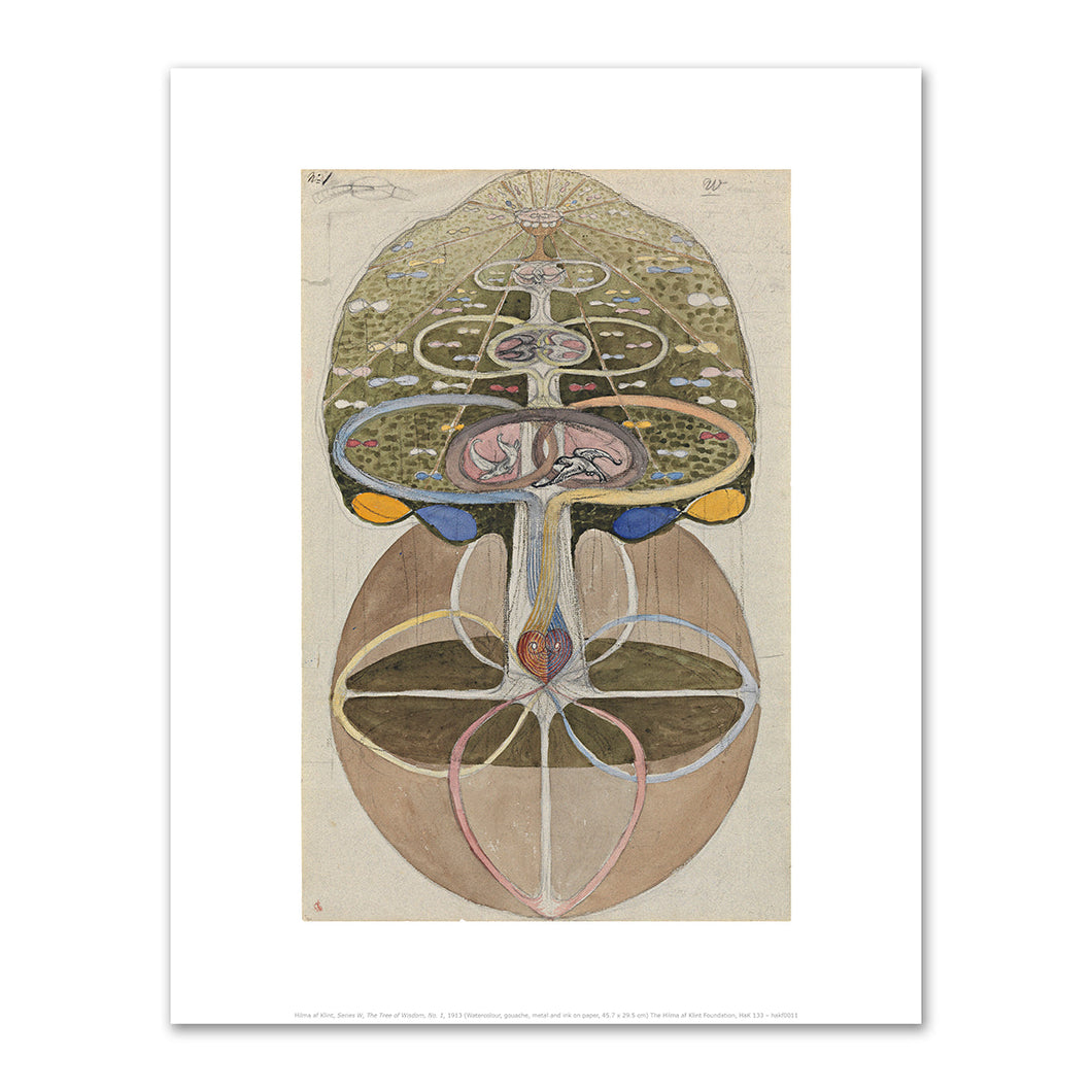 Hilma af Klint, Series W, The Tree of Wisdom, No. 1, 1913, Fine Art prints in various sizes by 1000Artists.com