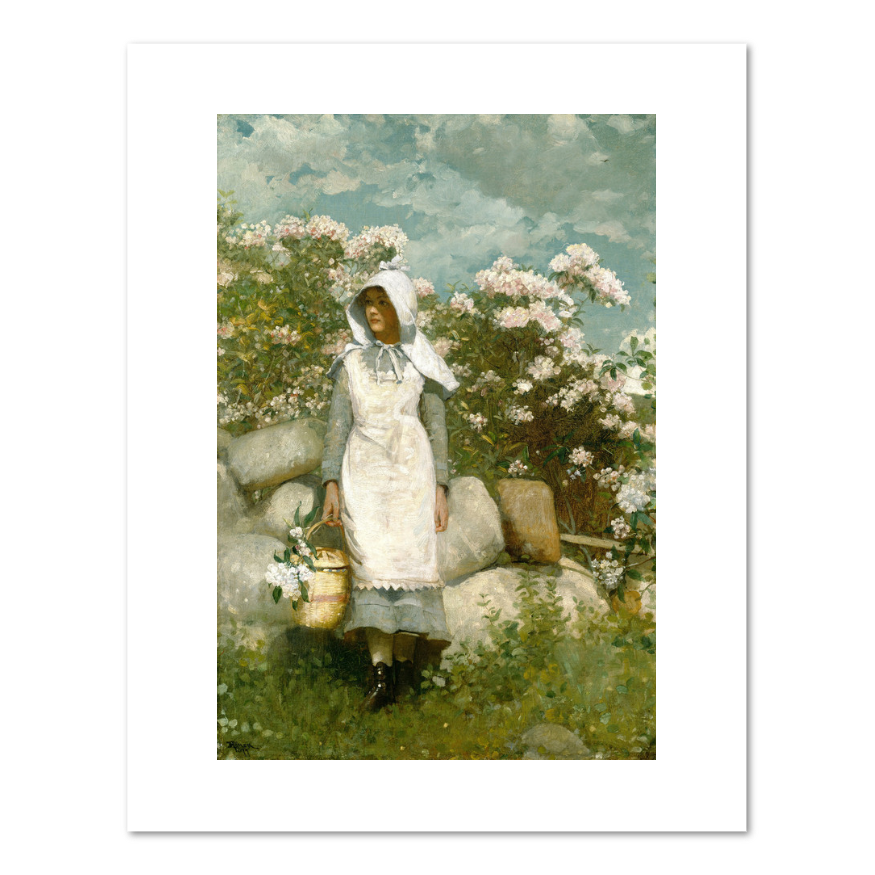 Winslow Homer, Girl and Laurel, Fine Art Prints in various sizes by 1000Artists.com