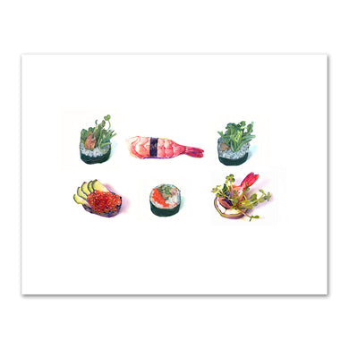 Kirsten Söderlind, Six Pieces of Sushi, 2005, Private Collection. © Kirsten Söderlind. Fine Art prints in various sizes by 1000Artists.com