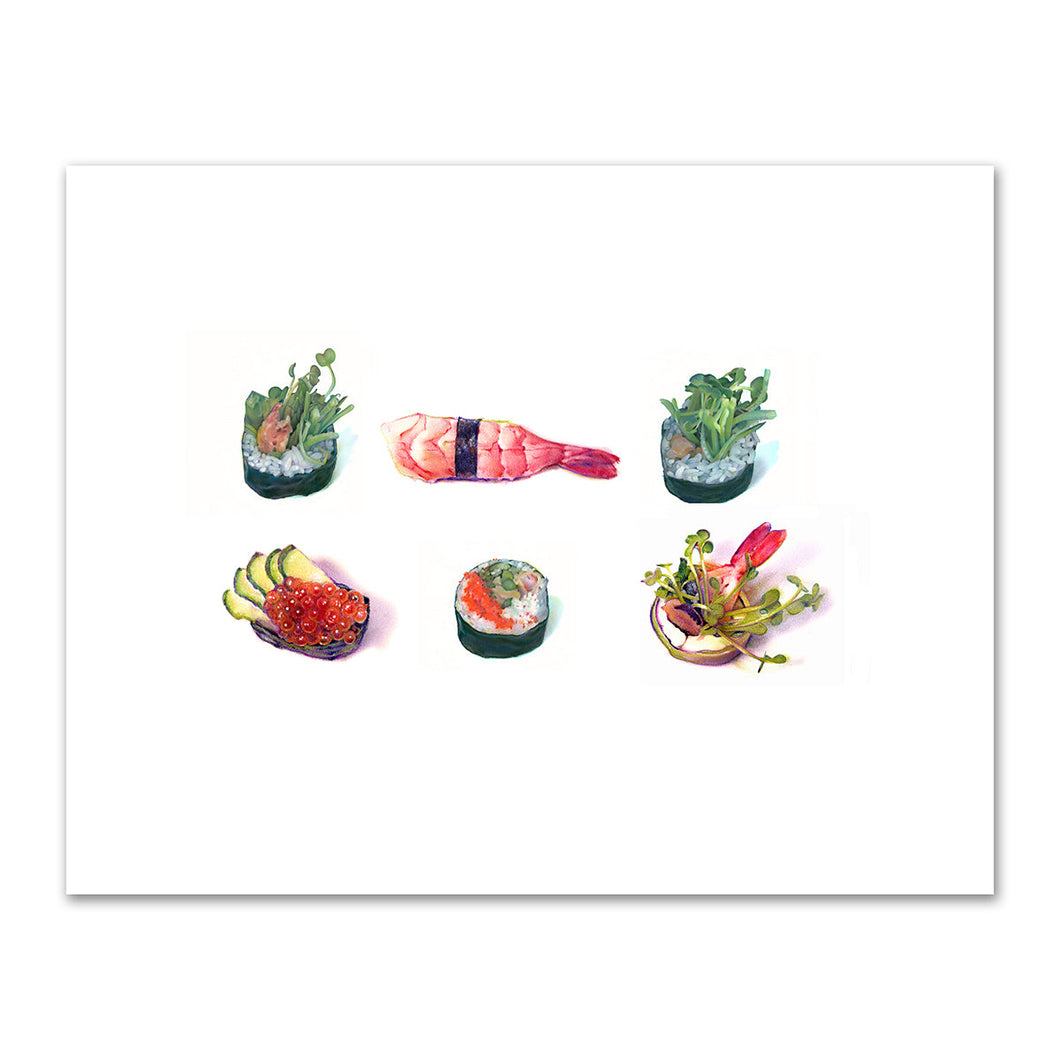 Kirsten Söderlind, Six Pieces of Sushi, 2005, Private Collection. © Kirsten Söderlind. Fine Art prints in various sizes by 1000Artists.com