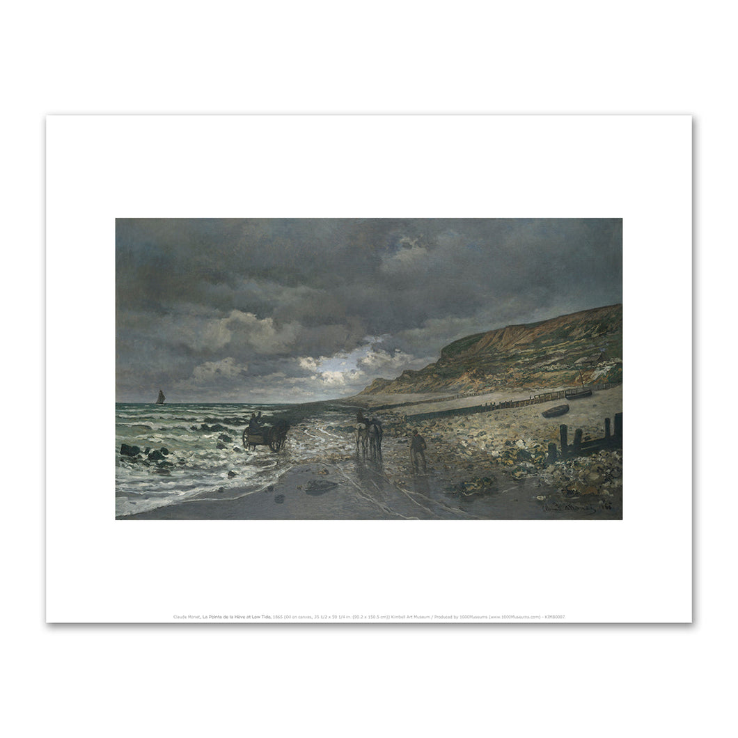 Claude Monet, La Pointe de la Hève at Low Tide, 1865, Kimbell Art Museum. Fine Art Prints in various sizes by 1000Artists.com