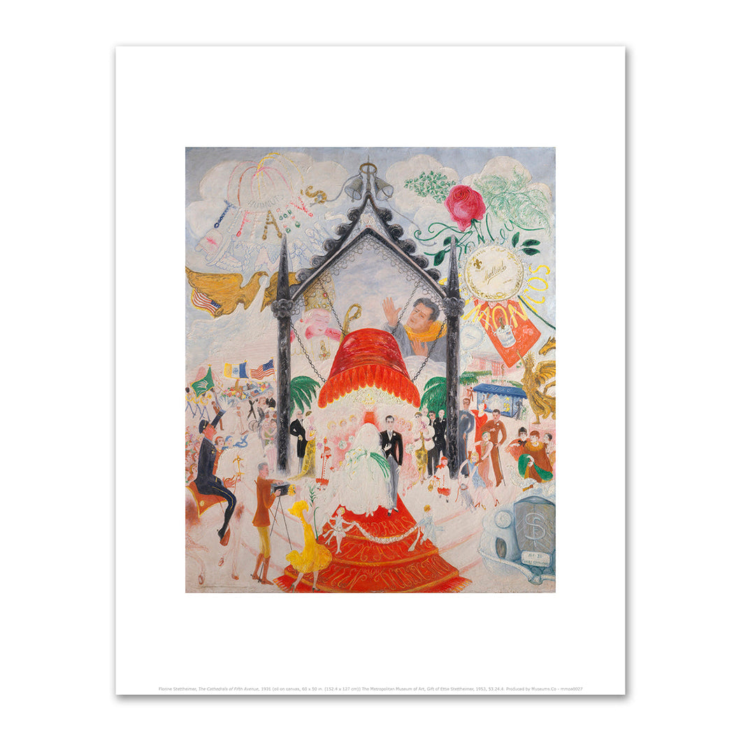 Florine Stettheimer, The Cathedrals of Fifth Avenue, 1931, The Metropolitan Museum of Art. Fine Art Prints in various sizes by 1000Artists.com