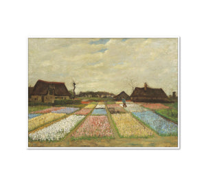 Flower Beds in Holland by Vincent van Gogh, Framed Art Print