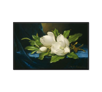 Giant Magnolias on a Blue Velvet Cloth by Martin Johnson Heade Artblock