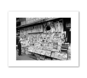 Berenice Abbott, Newsstand, 32nd Street and Third Avenue, Manhattan, 1935, Fine Art Prints in various sizes by 1000Artists.com