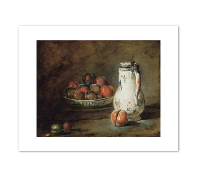 Jean-Baptiste Simeon Chardin, A Bowl of Plums, ca. 1728, Fine Art Prints in various sizes by 1000Artists.com