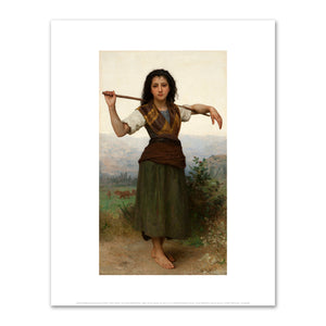 William-Adolphe Bouguereau (French, 1825–1905). The Little Shepherdess, 1889, Philbrook Museum of Art. Fine Art Prints in various sizes by 1000Artists.com