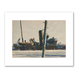 Edward Hopper, Trawler and Telegraph Pole, 1926, Princeton University Art Museum. Fine Art Prints in various sizes by 1000Artists.com