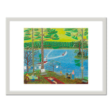 Ralph Fasanella, Marc Fishing, 1985, Collection of Marc Fasanella. © Estate of Ralph Fasanella. Fine Art Prints with white frame in various sizes by 1000Artists.com