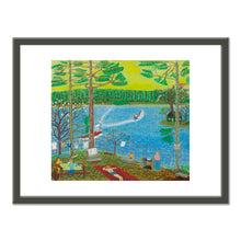 Ralph Fasanella, Marc Fishing, 1985, Collection of Marc Fasanella. © Estate of Ralph Fasanella. Fine Art Prints with black frame in various sizes by 1000Artists.com