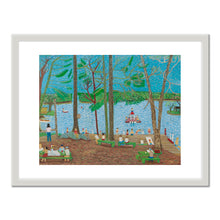Ralph Fasanella, Peach Lake, 1977, Collection of Marc Fasanella, © Estate of Ralph Fasanella. Fine Art Prints with white frame in various sizes by 1000Artists.com