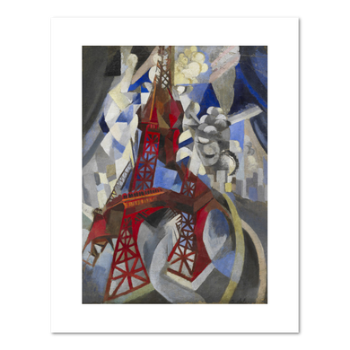Robert Delaunay, Red Eiffel Tower (La tour rouge), 1911–12, Fine Art Print in various sizes by 1000Artists.com