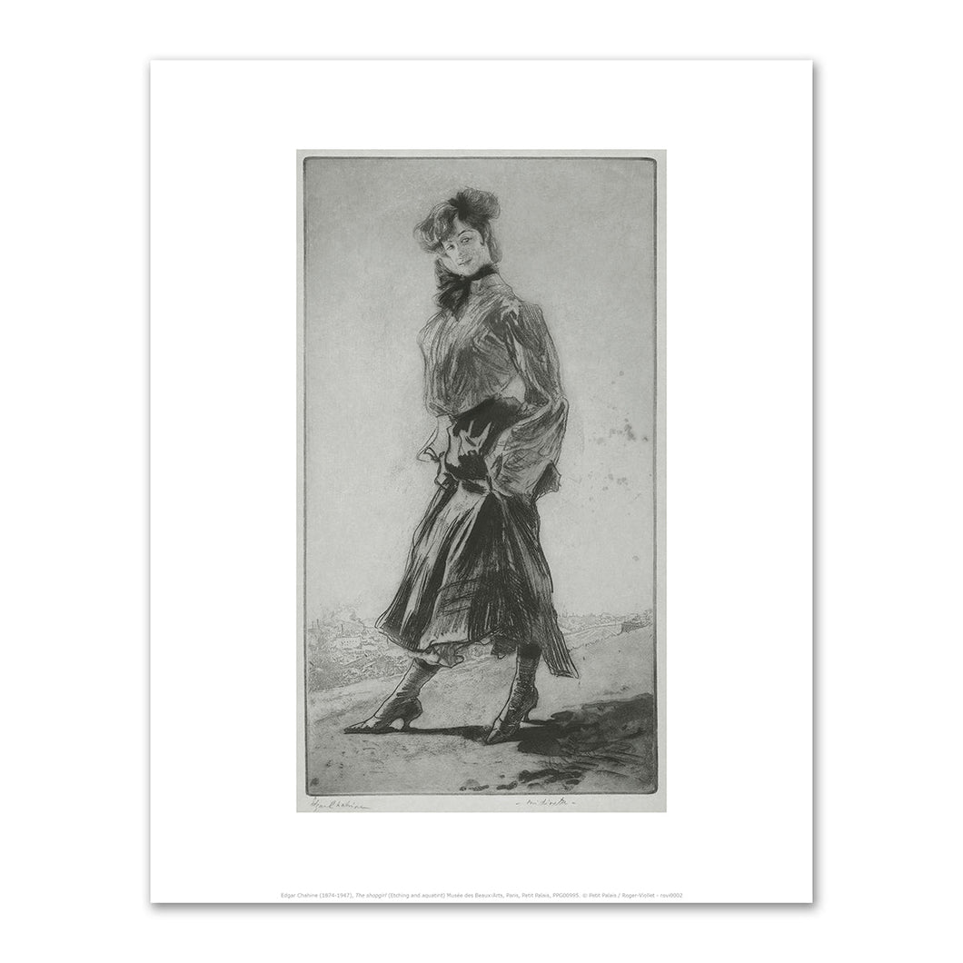 Edgar Chahine, The Shopgirl (La midinette), Fine Art print in various sizes by 1000Artists.com