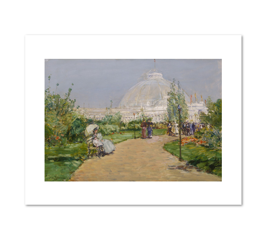 Frederick Childe Hassam, Horticulture Building, World's Columbian Exposition, Chicago, 1893, Fine Art Prints in various sizes by 1000Artists.com