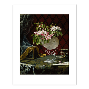 Martin Johnson Heade, Still Life with Apple Blossoms in a Nautilus Shell, 1870, Fine Art Prints in various sizes by 1000Artists.com