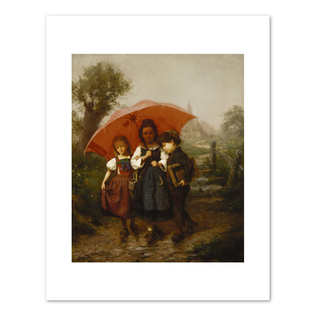Henry Mosler, Children under a Red Umbrella, 1865, Terra Foundation for American Art. Fine Art Prints in various sizes by 1000Artists.com