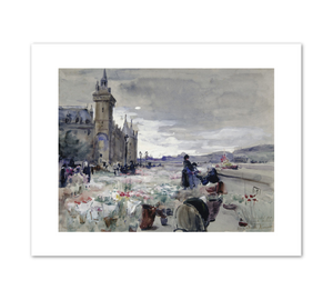 Elizabeth Nourse, Flower Market at Notre Dame, 1927, Fine Art Prints in various sizes by 1000Artists.com