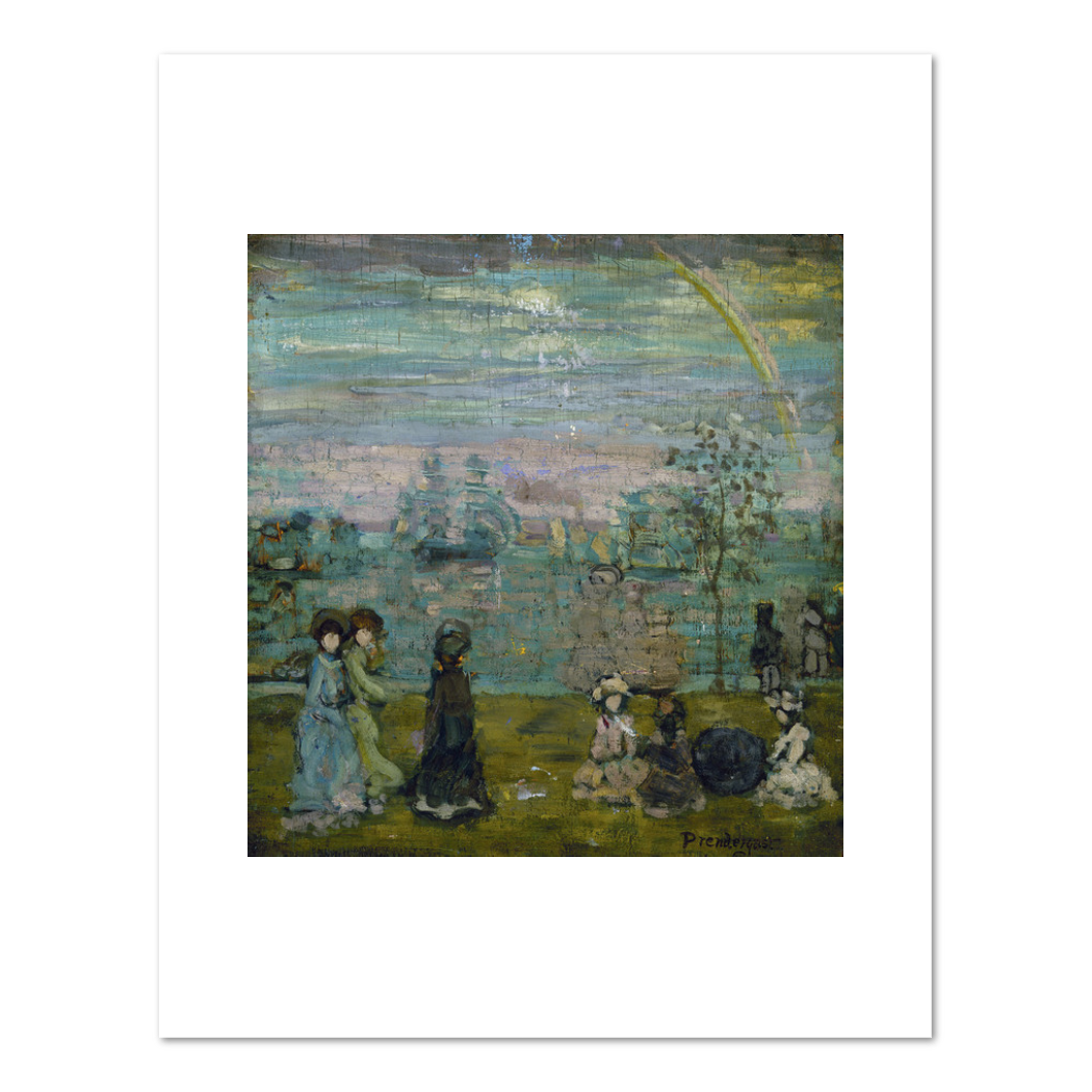 Maurice Prendergast, Promenade with Parasols, between 1895 and 1897, Fine Art Prints in various sizes by 1000Artists.com